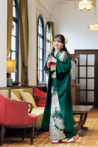 成人式　振袖　レンタル　トレンド振袖　緑