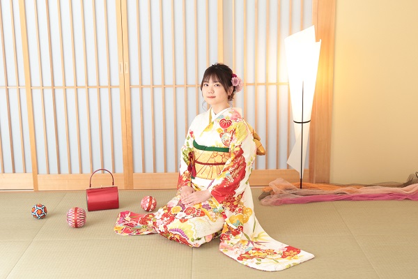 かわいい振袖 帯
和室