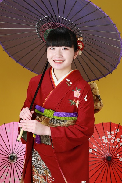 和傘 赤振袖 前撮り