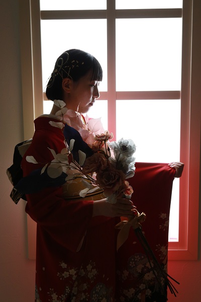 お花 前撮り 髪飾り