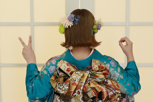 振袖 ヘアアレンジ ショートヘア