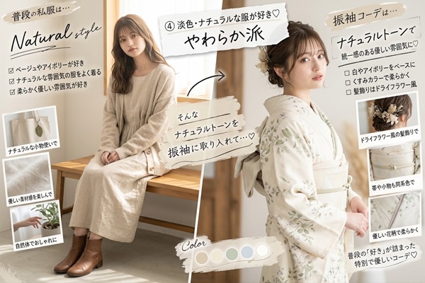 振袖コーデ シンプルコーデ